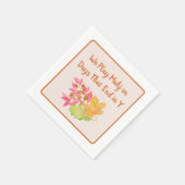 Mahjong Days End in Y Watercolor Autumn Leaves スタンダードカクテルナプキン (角)