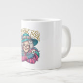 Mahjong Diva Funny Women's ジャンボコーヒーマグカップ (正面右)