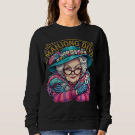 Mahjong Diva Funny Women's スウェットシャツ