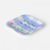 Mahjong Dot Crack Bam Watercolor Flower ペーパープレート (傾斜あり)