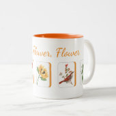 Mahjong Flower Tiles Mug ツートーンマグカップ (正面右)