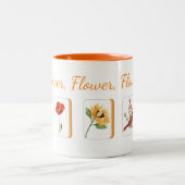 Mahjong Flower Tiles Mug ツートーンマグカップ (中央)
