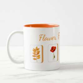 Mahjong Flower Tiles Mug ツートーンマグカップ
