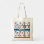 Mahjong Game Tiles DesignTote Bag トートバッグ (裏面)