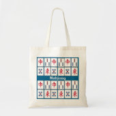 Mahjong Game Tiles DesignTote Bag トートバッグ (正面)