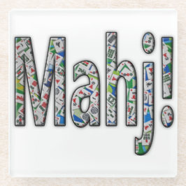 Mahjong Glass Coaster - Mahj! ガラスコースター