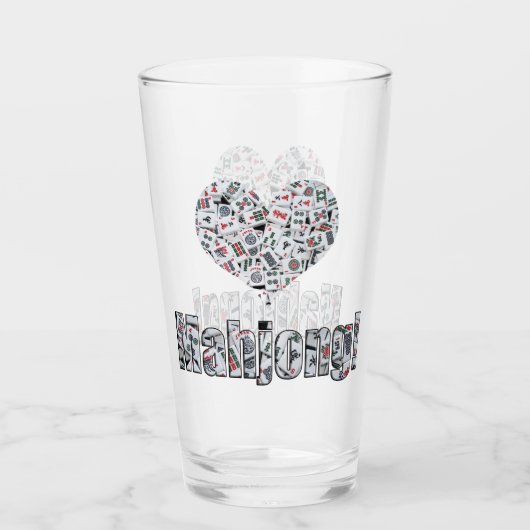 Mahjong Glass Tumbler タンブラーグラス (正面)