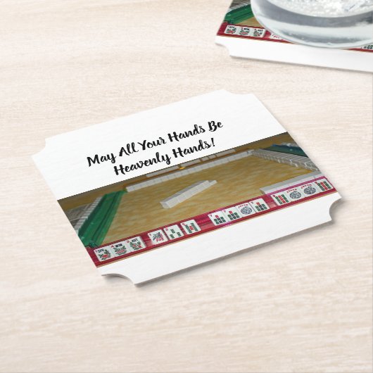 Mahjong Heavenly Hands Coaster ペーパーコースター (アングル)