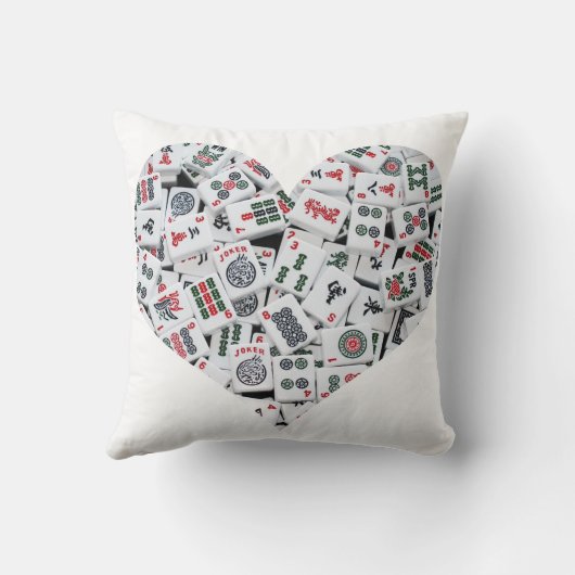 Mahjong Love Throw Pillow - Two Sided クッション (裏面)