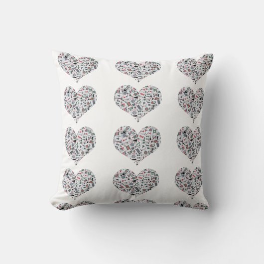Mahjong Love Throw Pillow - Two Sided クッション (正面)