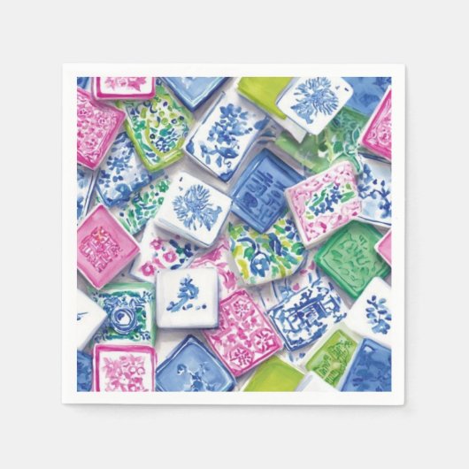 Mahjong Napkin スタンダードカクテルナプキン (正面)