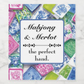 Mahjong Napkin ワインラベル (シングルラベル)