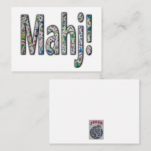 Mahjong Note Card- Mahj! ノートカード (正面/裏面)