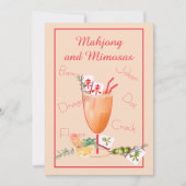 Mahjong Party Invitation 招待状 (正面)