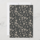 Mahjong Party Invitation, black pink toile, tiles 招待状 (裏面)