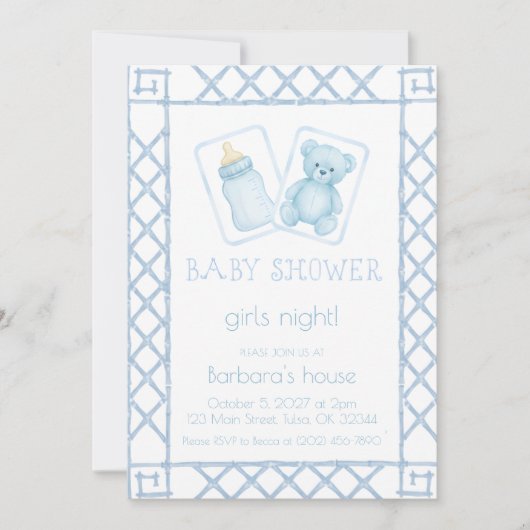 mahjong party lover Green Dragon Bamboo 招待状 (正面)