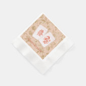 Mahjong Party Napkin, Toile 縁ありカクテルナプキン (角)