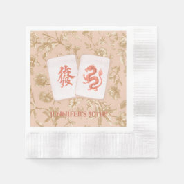 Mahjong Party Napkin, Toile 縁ありカクテルナプキン