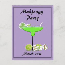Mahjong Party Postcard Invitation  インビテーションポストカード