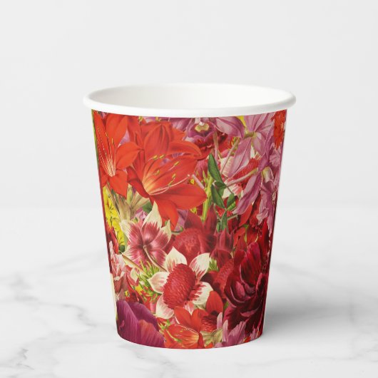 Mahjong Party Theme Cups, mahjong florals 紙コップ (裏面)