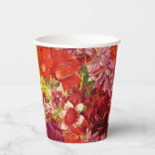 Mahjong Party Theme Cups, mahjong florals 紙コップ (正面)