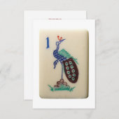 Mahjong Peacockタイルの招待 招待状 (正面/裏面)