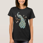 Mahjong Peacock Tile Bird Elegant  Tシャツ (正面)