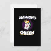 Mahjong Queen Game Mahjong Player Games Graphic 出欠カード (正面/裏面)