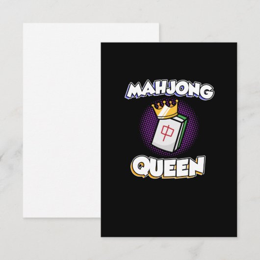 Mahjong Queen Game Mahjong Player Games Graphic 出欠カード (正面/裏面)