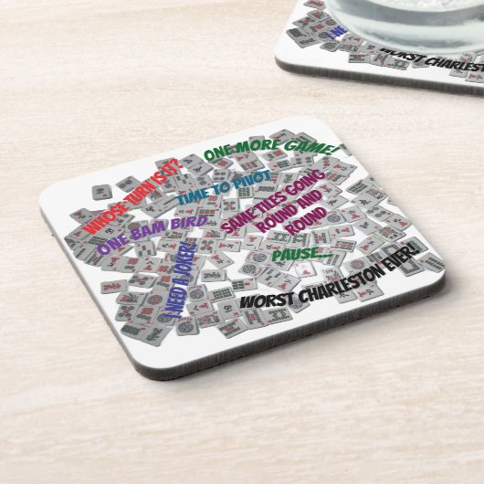Mahjong Sayings Beverage Coaster コースター (左側)