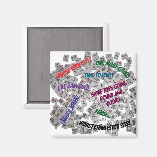 Mahjong Sayings Beverage Coaster マグネット (正面/裏面)