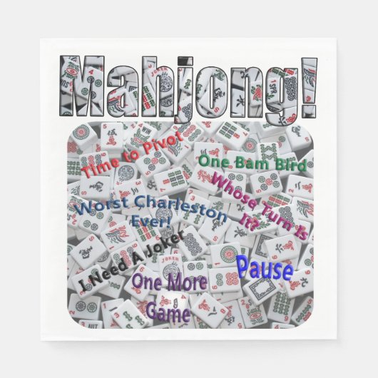 Mahjong Sayings Luncheon Napkin スタンダードランチョンナプキン (正面)