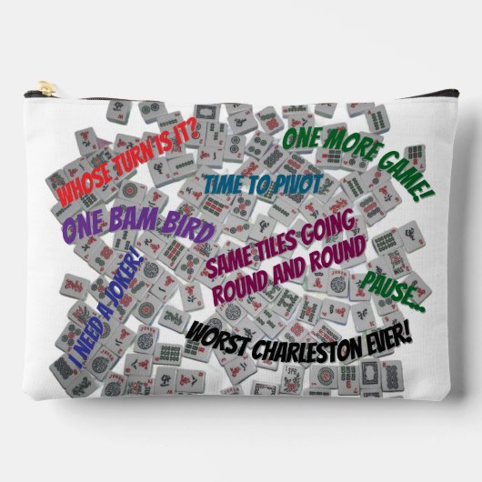 Mahjong Sayings Tiles Pouch Bag アクセサリーポーチ (正面)