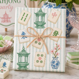 Mahjong Seersucker Wrapping Paper Set ラッピングペーパーシート
