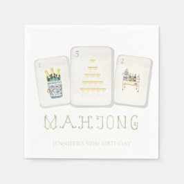 Mahjong Tile Napkins for Preppy Mahjong Party スタンダードカクテルナプキン