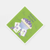 Mahjong Tiles and Blueberry Cupcake Paper Napkin スタンダードランチョンナプキン (角)