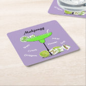 Mahjong Tiles and Margarita Paper Coaster スクエアペーパーコースター (アングル)