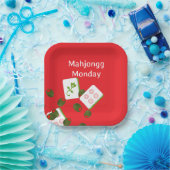 Mahjong Tiles and Olives Paper Plate ペーパープレート (パーティー)