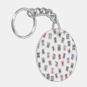  MahJong tiles and symbols patterns  キーホルダー (正面左)