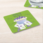 Mahjong Tiles Paper Coaster スクエアペーパーコースター (アングル)