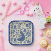 Mahjong Toile Paper Plates ペーパープレート (パーティー)