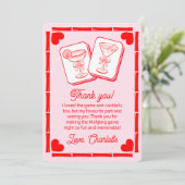 Mahjong Valentine's Cocktail Thank You Card 招待状 (スタンド正面)