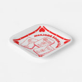 Mahjong Valentine's Party Cocktail ペーパープレート (傾斜あり)