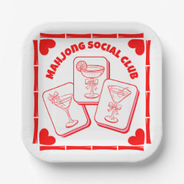 Mahjong Valentine's Party Cocktail ペーパープレート