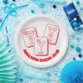 Mahjong Valentine's Party Cocktail ペーパープレート (パーティー)