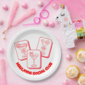Mahjong Valentine's Party Cocktail ペーパープレート (パーティー)