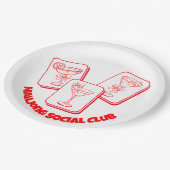 Mahjong Valentine's Party Cocktail ペーパープレート (アングル)