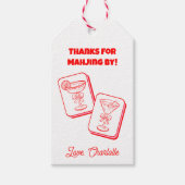 Mahjong Valentine's Party Invitation ギフトタグ (正面)