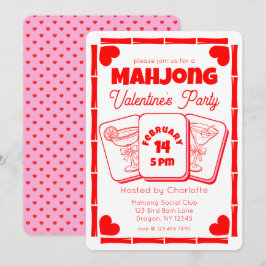 Mahjong Valentine's Party Invitation 招待状