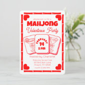 Mahjong Valentine's Party Invitation 招待状 (スタンド正面)